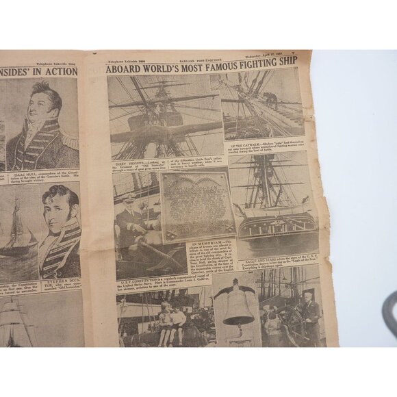 The Oakland post Enquirer Welcome Old ironsides April 1933 souvenir ed very rare - Picture 8 of 15